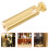 2 Pcs Boat Hand Rail Fitting Flat Handrail Connector Golden 11