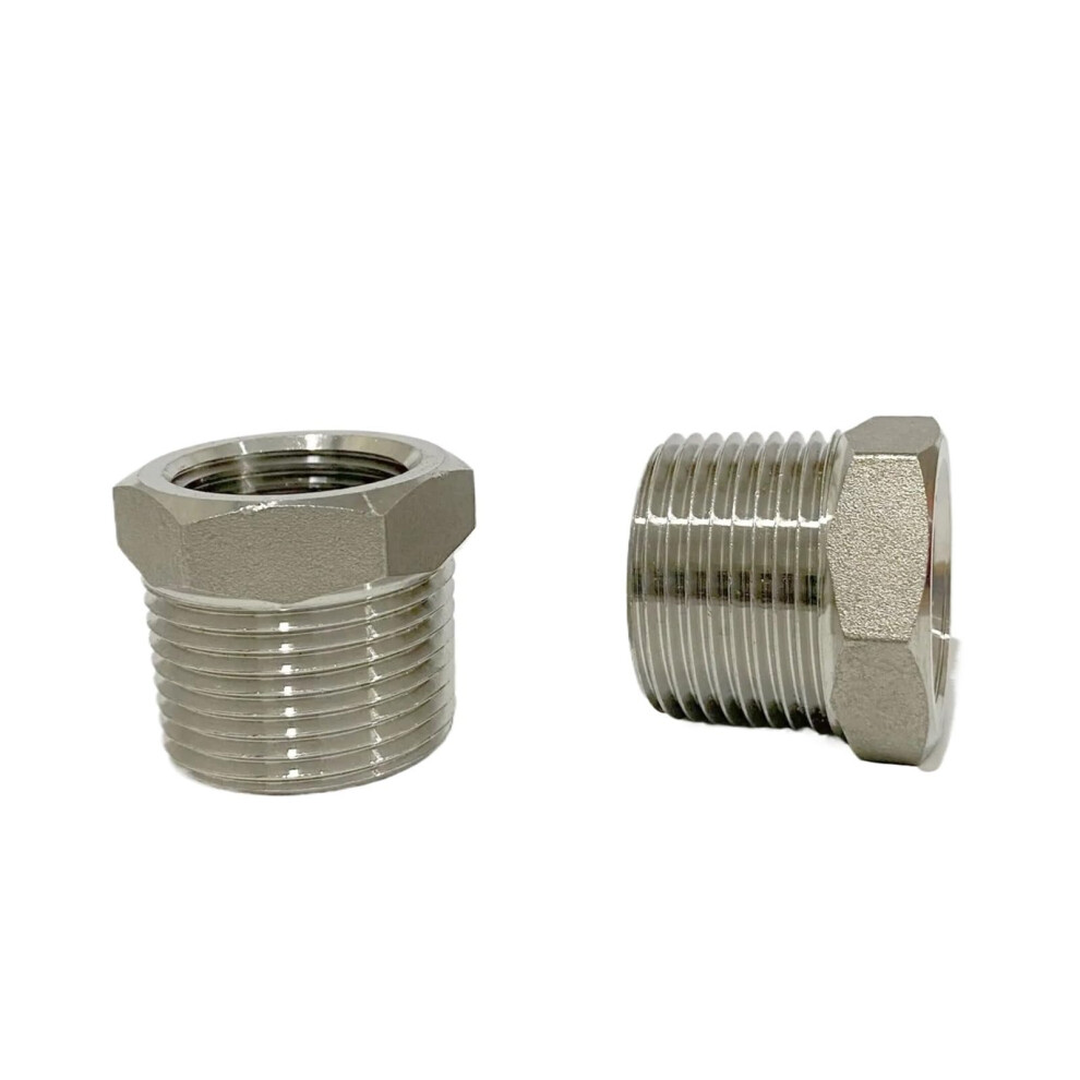 316 Stainless Steel Hex Bushing Pipe Fitting Reducer Adapter Male to Female Thread 1/8" to 1-1/2" Sizes-image-OPC-PK8P7CN-NEW