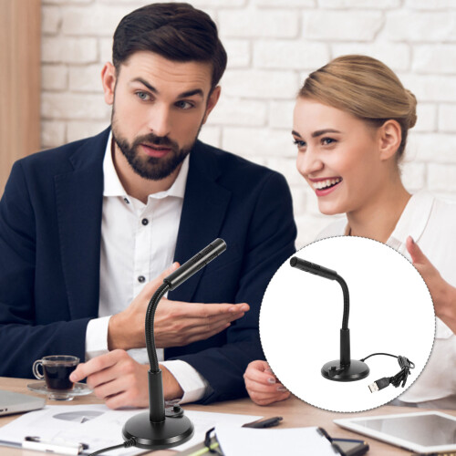 Desktop Mic Computer Microphone For Laptop Podcast Equipment Bundle 2