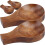 Condiments Serving Container Wood Light Brown 1