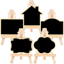5Pcs Miniature Wood Chalkboard Message Boards for Home Kitchen Decor