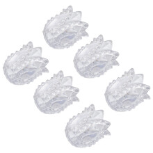 Raindrops 6 Pcs Crystal Glass Candle Holder Party Candles Transparent