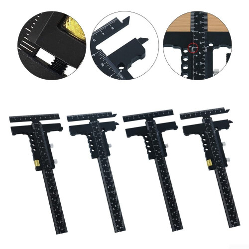 T-Shaped Measuring Tool for Accurate Positioning in Carpentry, Woodworking Ruler, Drill Alignment, Durable Design 2