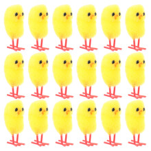 18 Pcs Yellow Fluffy Chick Easter Ornaments Child