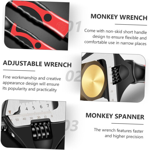 Multifunctional Wrench Tool for Sink Plumbing, Adjustable Pipe Wrench, Versatile Hose Key, Durable Chrome Vanadium Steel 1