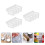 Telescopic Design White Plastic Refrigerator Dividers 12-Pcs 6
