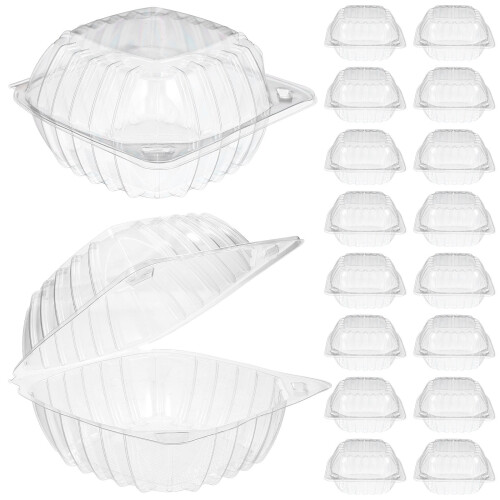 Take Out Containers Transparent 100pack 5.9x5.9x3.1in 1
