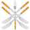 Dessert Forks Long Handle 5pcs 12.8x0.4x0.4in 7