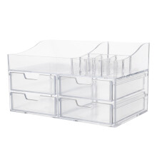 Zehuanyu Makeup Container Drawer Type Boxes Storage Cubes Transparent