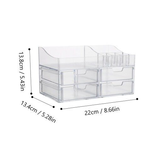 Zehuanyu  Makeup Container Drawer Type Boxes Storage Cubes Transparent 1