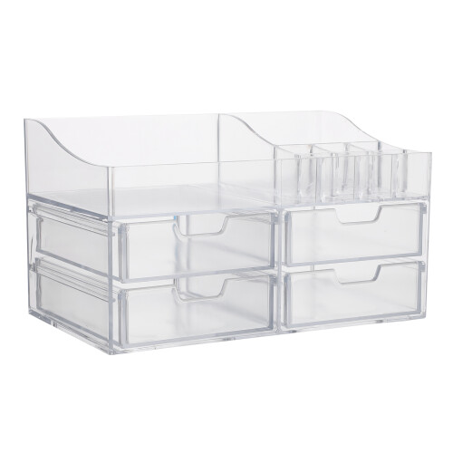 Zehuanyu  Makeup Container Drawer Type Boxes Storage Cubes Transparent 2