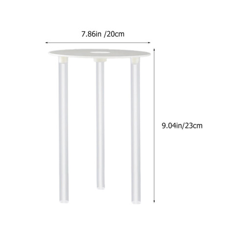 Manlingda 8 Sets Reusable Cake Tier Supports With Rods And Plates 2