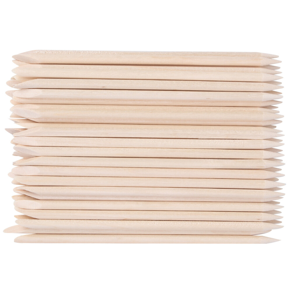 Iplusmile Orange 50 Pcs Sticks For Nails Lint Cuticle Pusher