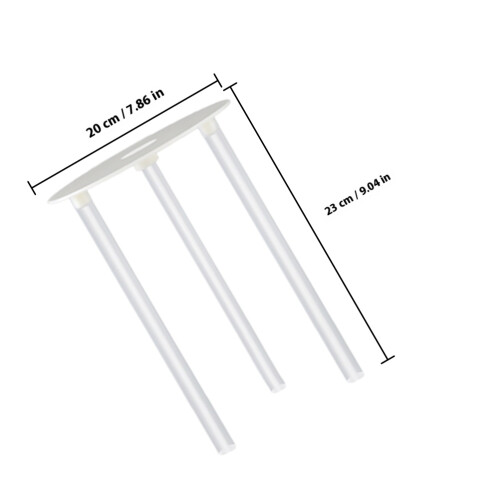 Manlingda 8 Sets Reusable Cake Tier Supports With Rods And Plates 1
