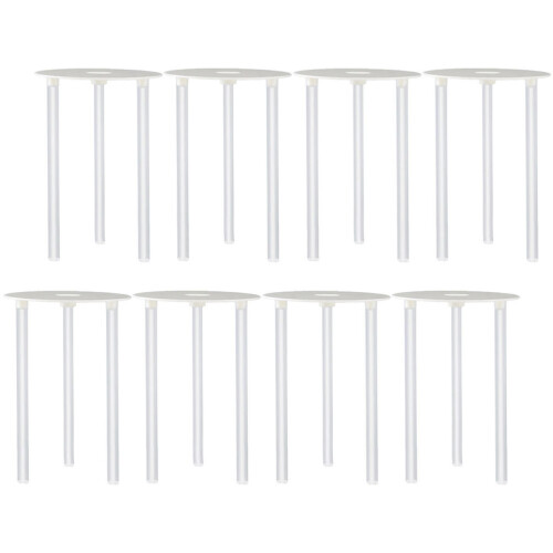Manlingda 8 Sets Reusable Cake Tier Supports With Rods And Plates