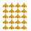 20pcs Flag Base Golden Plastic For Shop Window Decor 1