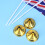 20pcs Flag Base Golden Plastic For Shop Window Decor 10