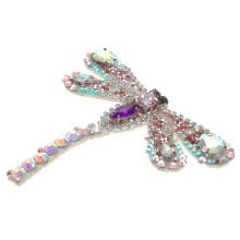 Rhinestone Shoe Flower Iron Patch For Clothing Dragonfly Stickers