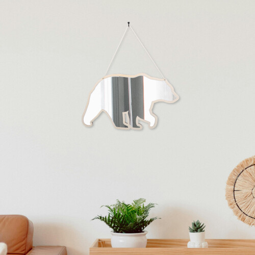 Raindrops Mirror Wall Decal Bear Shaped Acrylic Wall Art 1pcs 2