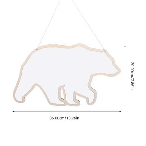 Raindrops Mirror Wall Decal Bear Shaped Acrylic Wall Art 1pcs 1