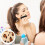 Daily Makeup Leopard Flocking Cloth 3pcs 3.1x3.1x0.6in 5