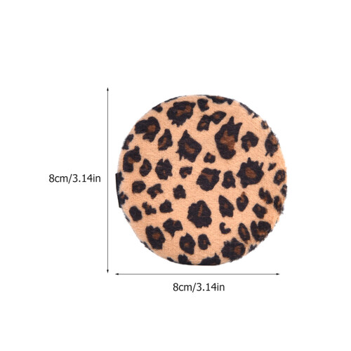 Daily Makeup Leopard Flocking Cloth 3pcs 3.1x3.1x0.6in 1