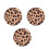 Daily Makeup Leopard Flocking Cloth 3pcs 3.1x3.1x0.6in 8