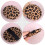 Daily Makeup Leopard Flocking Cloth 3pcs 3.1x3.1x0.6in 11