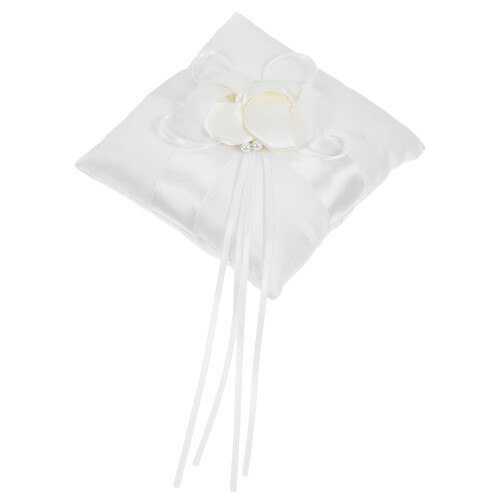 Ring Pillow Square Shaped Bridal Supply Accessory 1pcs