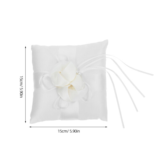 Ring Pillow Square Shaped Bridal Supply Accessory 1pcs 1