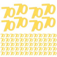 Raindrops 70th Birthday Table Scatters Gold 70th Anniversary Decor