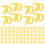 Raindrops 70th Birthday Table Scatters Gold 70th Anniversary Decor 1