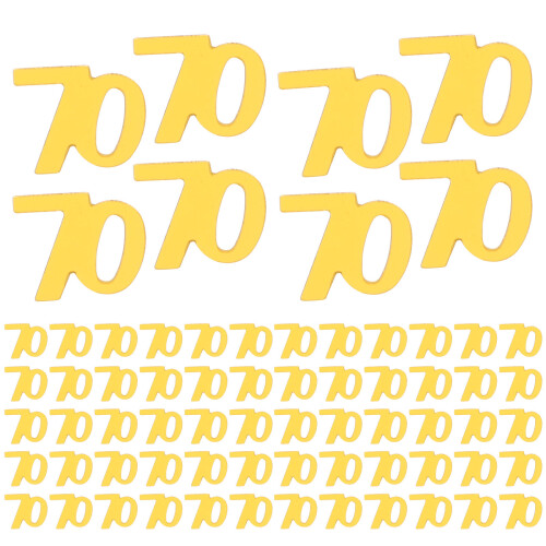 Raindrops 70th Birthday Table Scatters Gold 70th Anniversary Decor