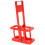 Folding Beer Basket Red Plastic 1set 14.2x7.9x3.1in 5