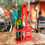 Folding Beer Basket Red Plastic 1set 14.2x7.9x3.1in 11