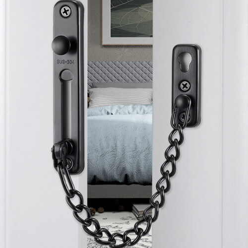 2 Pcs Door Chains For Front Stainless Steel Anti-Theft 2