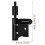 Heavy Duty Stainless Steel Sliding Gate Lock Black 1pack 2