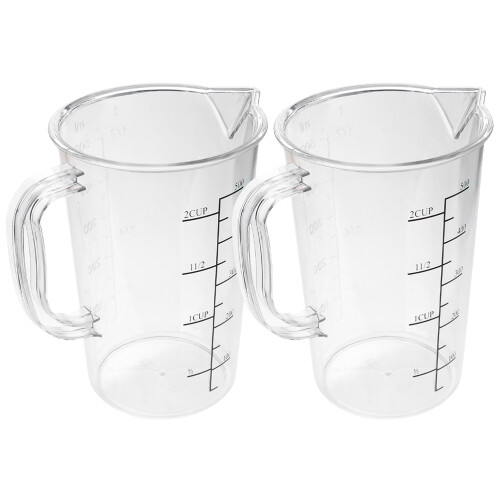 Bakers Measuring Cup Transparent 2pcs 5.3x3.5x2.6in 1