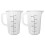 Bakers Measuring Cup Transparent 2pcs 5.3x3.5x2.6in 1