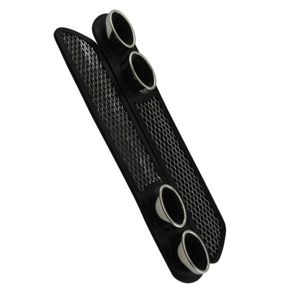 Fake Exhaust Tip Car Decoration Accessory Abs 1 Pair Black 3164185382409
