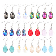 Glass Teardrop Dangle Earrings - 12 Pairs For Gifts
