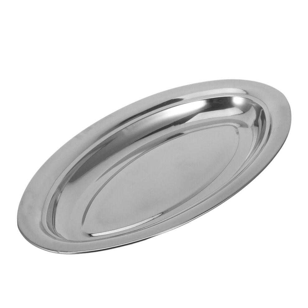 Oval Serving Platter Stainless Steel 1pcs-image-OPC-PK8P9M8-NEW