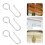 Curtain Glider Hooks Easy Install No Drilling 100 Pcs 10