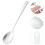 2 Pcs Stainless Steel Small Dining Drain Slotted Spoon Tableware 4