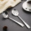 2 Pcs Stainless Steel Small Dining Drain Slotted Spoon Tableware 11