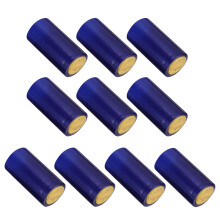 100Pcs Blue Wine Bottle Caps Plastic Heat Shrink Seal for Wine Storage