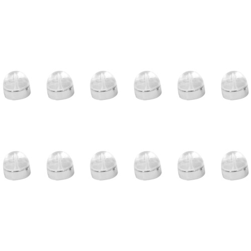 12Pcs Silver Earring Backs for Studs Durable Silicone Metal Stoppers