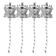 4Pièces Mèches Coton Zinc Multi Lampe À Huile Usage Varié