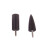 2 Pcs Ebony Burnisher Polished Head Wooden Drill Craft Tool Sets 1