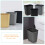 2pcs Simple Design Modern Black Plastic Garbage Storage Can 11